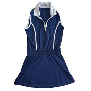 Callaway Opti-Dri Athletic Golf Dress Polo Collar Navy Size Small